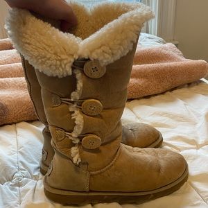 UGG Tall Sand Bailey Button Boots